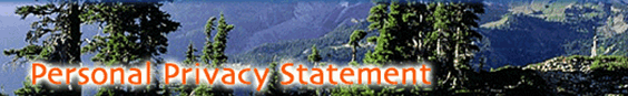 Personal privacy statement